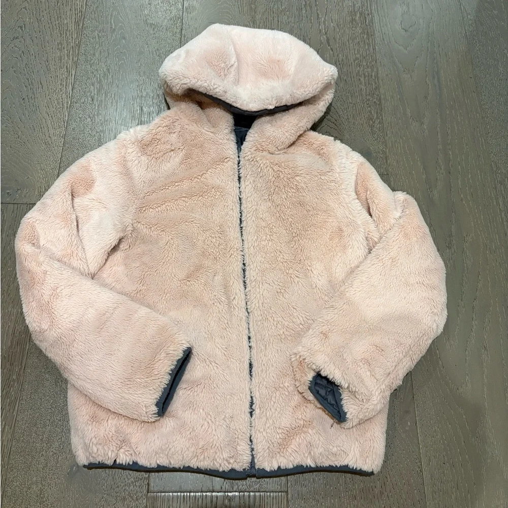 Abercrombie Kids Charcoal Reversible Puffer Jacket